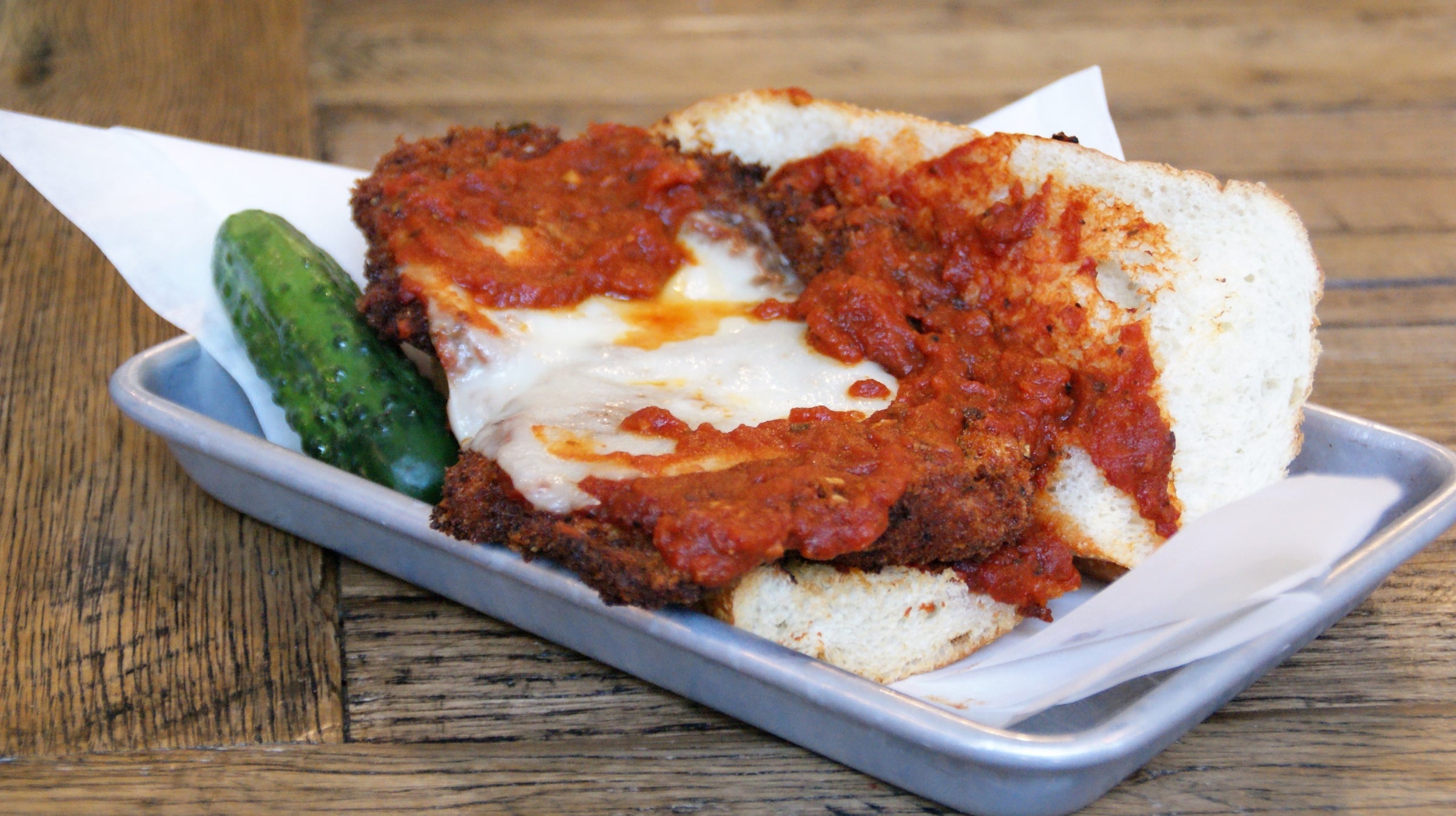 veal parmigiana sandwich